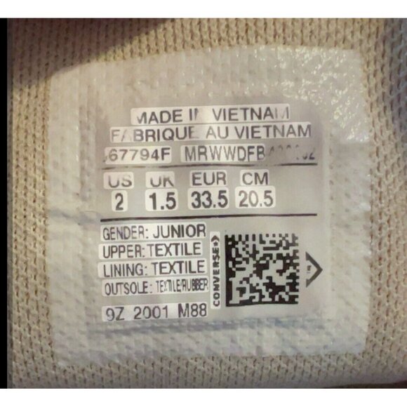 Converse‎ Chuck Taylor All Star High American flag, Junior Size 2 US - Picture 11 of 11